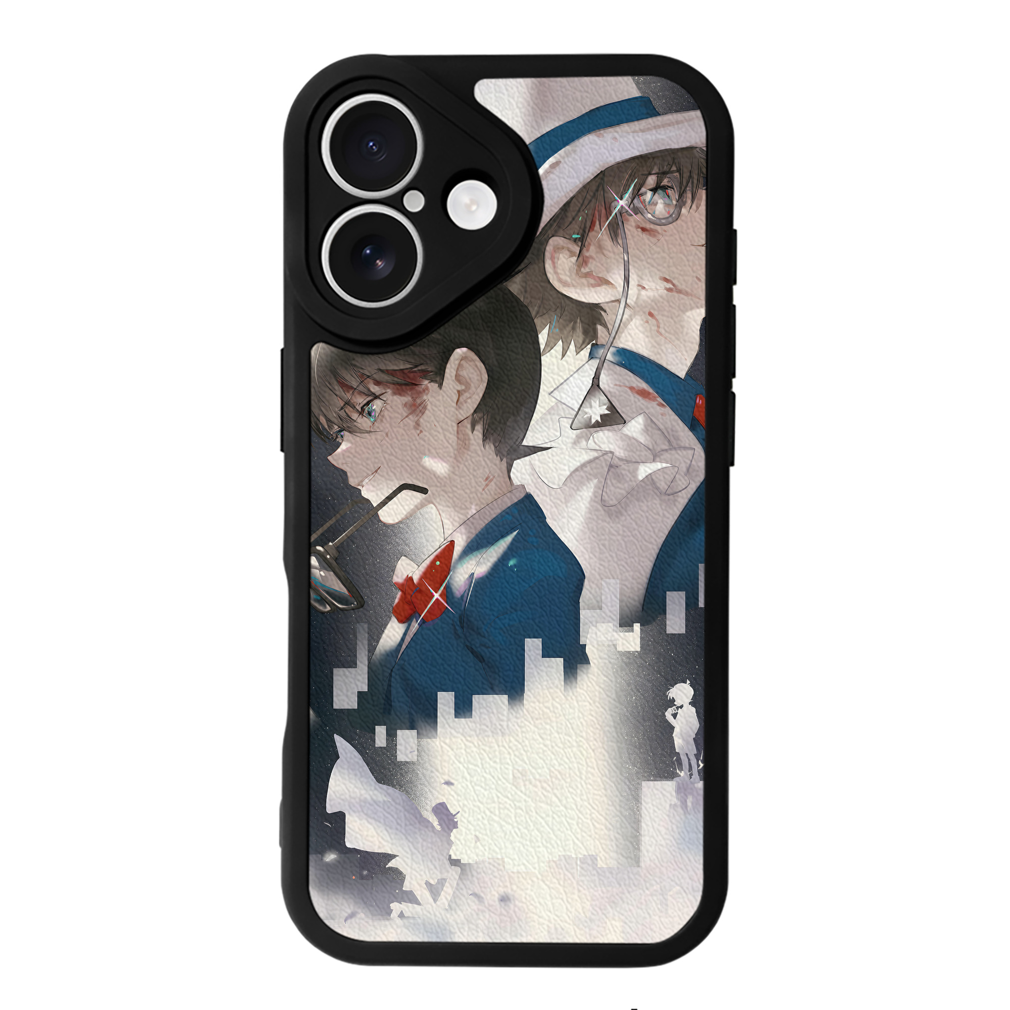 （画像用） 名探偵コナン Detective Conan 【iPhone 16シリーズ対応】シリコンスマホケース（レザー調） 材質：シリコン